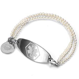 Pearl Medical Alert Bracelet