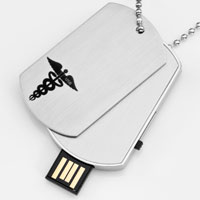 custom engraved USB medical alert dog tag