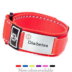 Red Sports Strap Diabetic Bracelets
