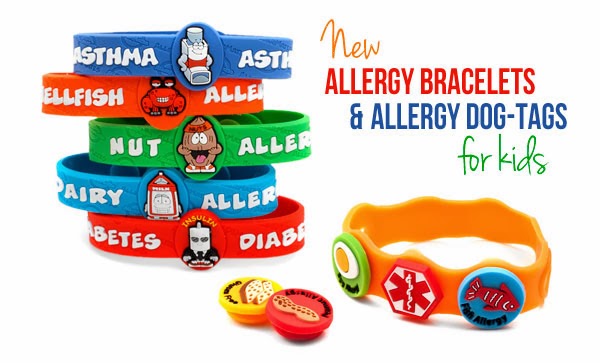 rubber allergy alert bracelets