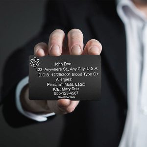 custom aluminum medical wallet card