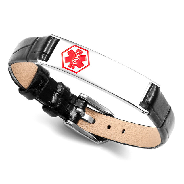 Leather Medical Bracelet