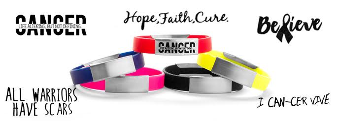 Cancer awareness bracelets