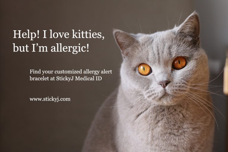 cat allergy alert bracelet