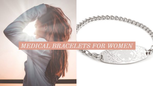 Women's Medical Alert Stretch Bracelet | Engraved Medical Jewelry