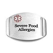 stainless steel severe allergies medical id tag