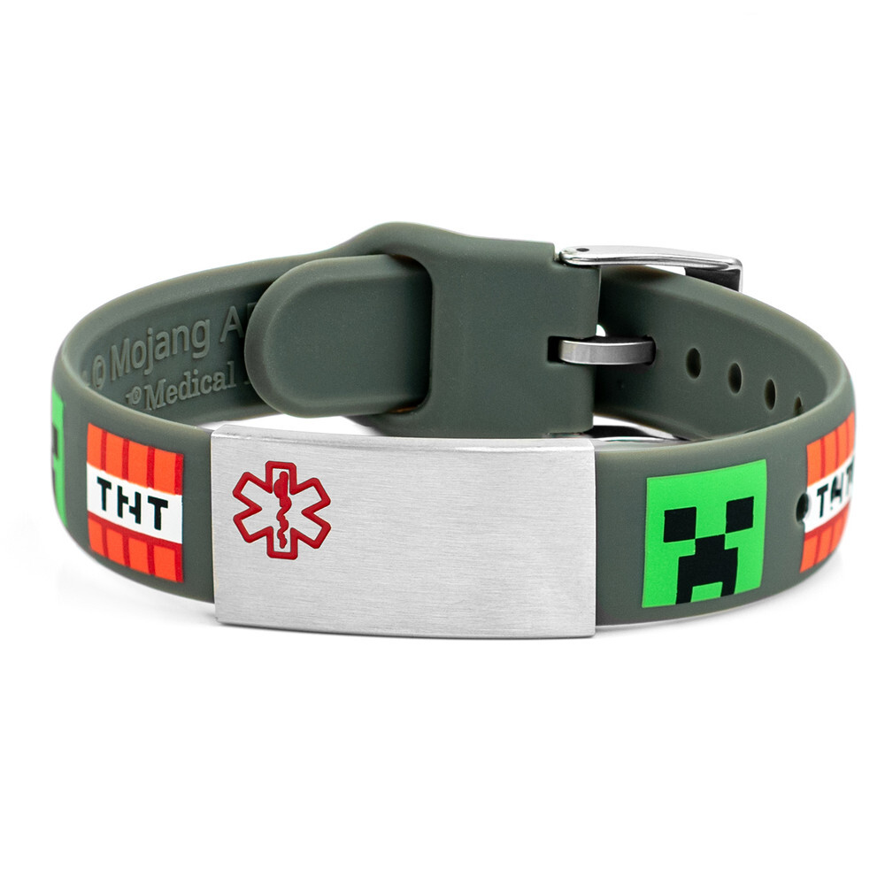 Minecraft Creeper Medical Bracelet Minecraft Medical ID Bracelet