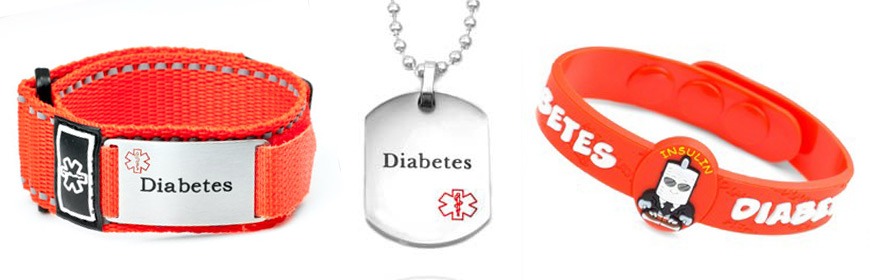 variety of custom diabetic bracelets