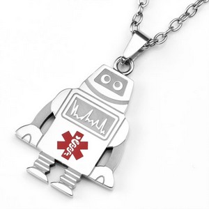 robot medical necklace for kids