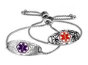 fashionable stainless medical bracelet for her