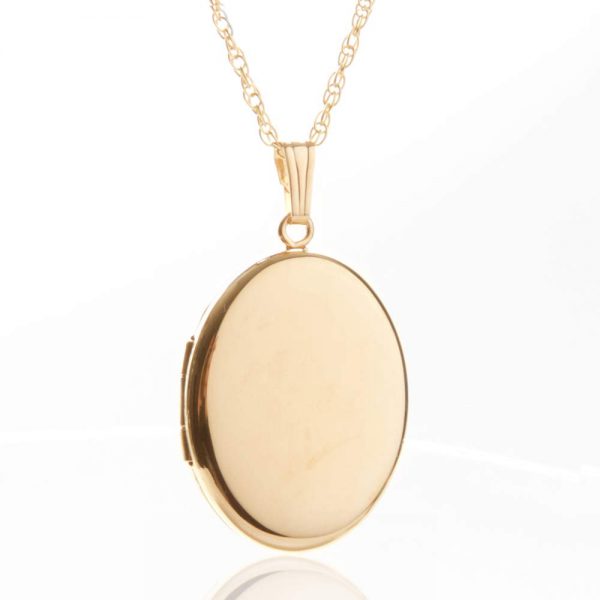 custom oval gold locket