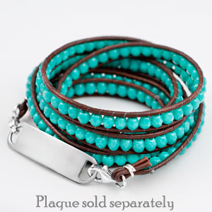 engravable beaded wrap bracelet