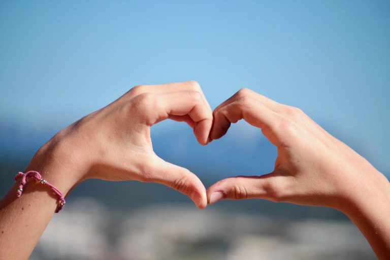 hands making heart shape