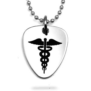 medical alert guitar pick jewelry