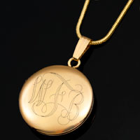 custom engraved gold locket