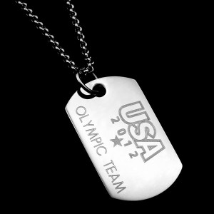 stainless steel engraved dog tag necklace