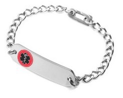  Medical Alert Bracelet with Safety / Sister Hooks