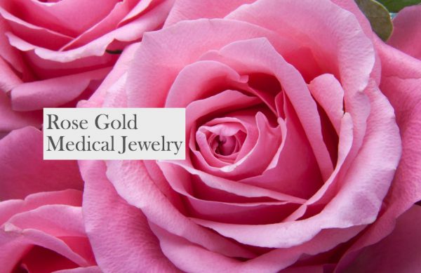 rose gold medical jewelry