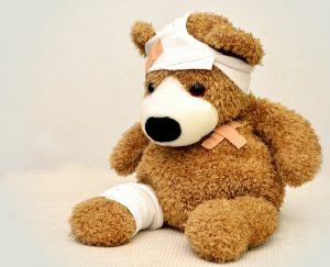 teddy bear wound care band aids