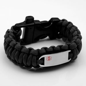 paracord medical id bracelet