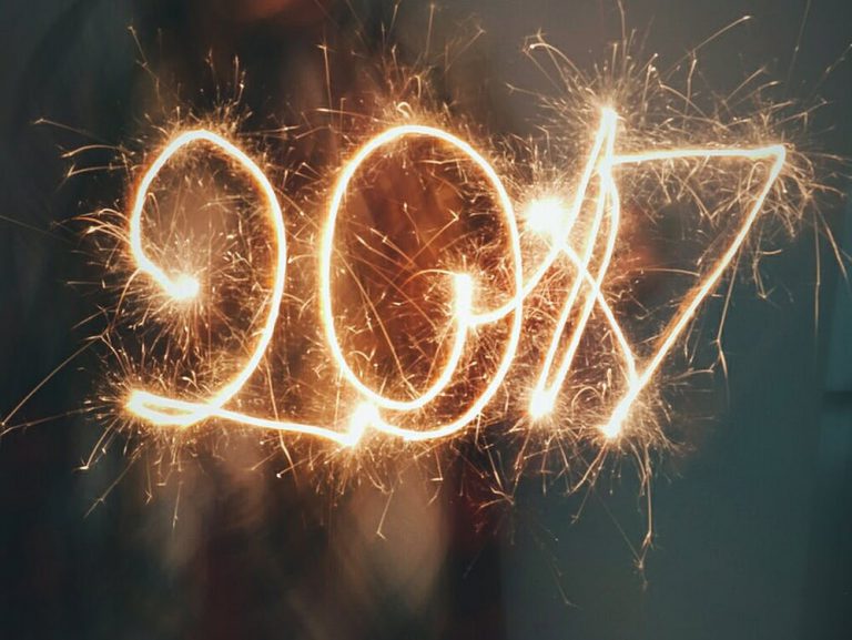 2017 written with sparkler